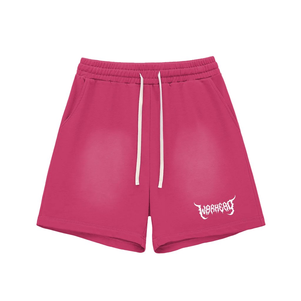 Sun faded “Warhead” cotton shorts