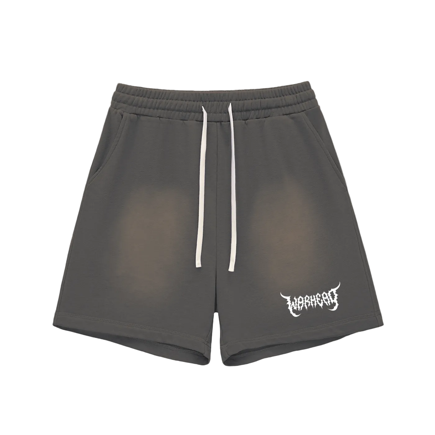 Sun faded “Warhead” cotton shorts