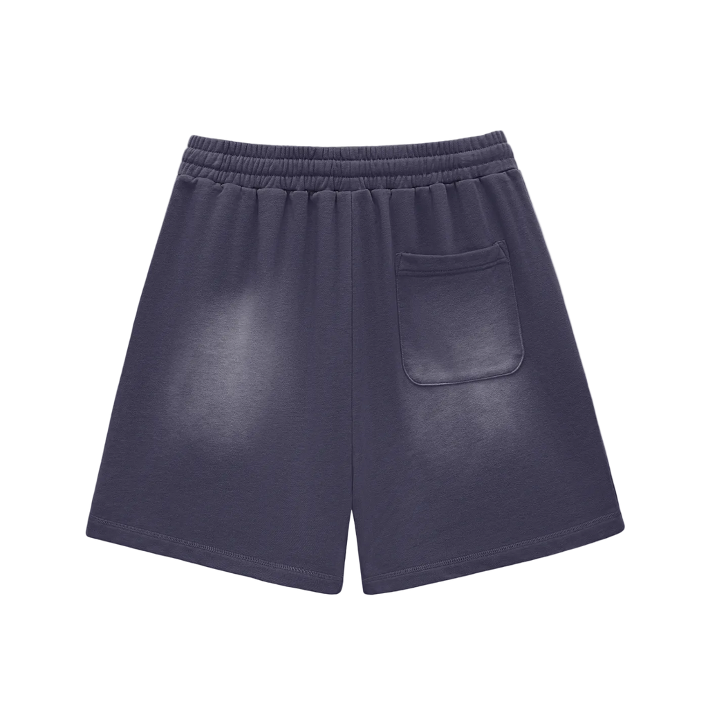 Sun faded “Warhead” cotton shorts