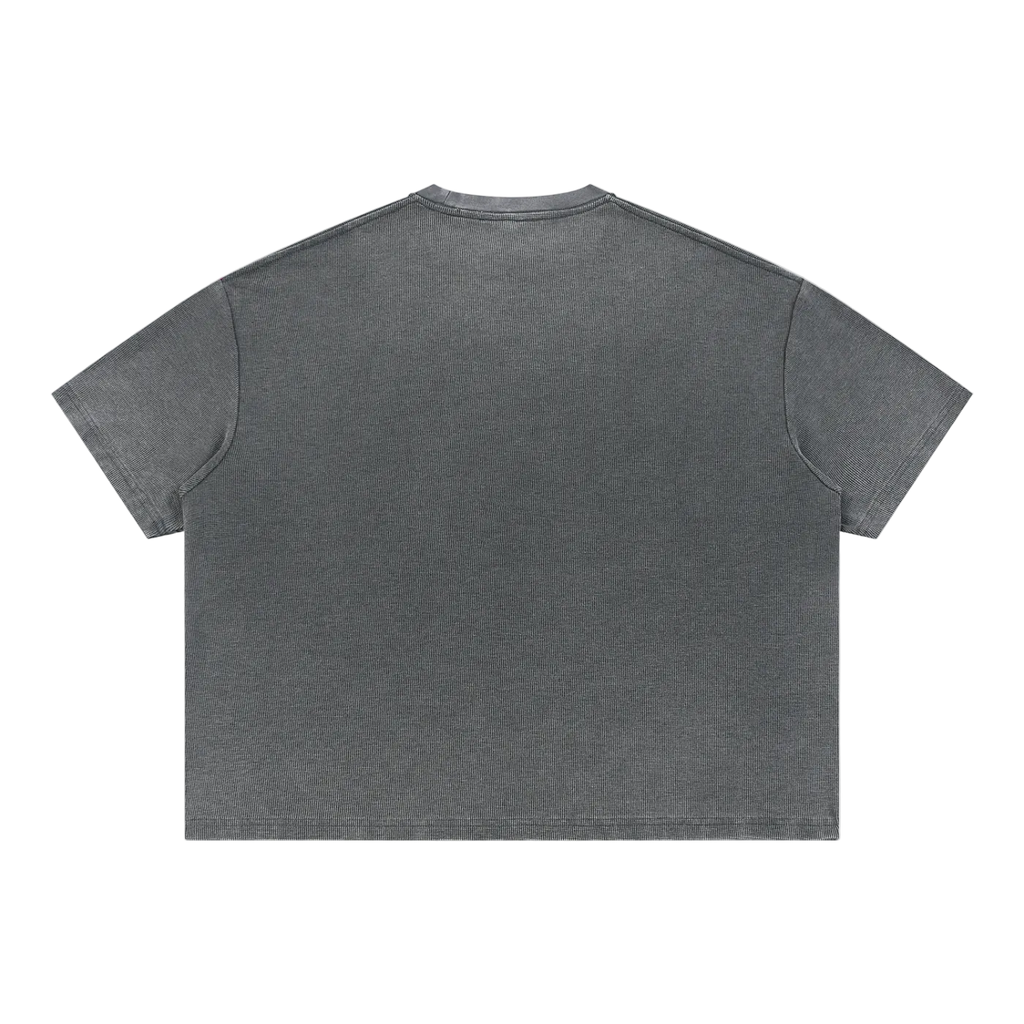 Unisex Vintage Wash Sunfade Boxy "Warhead" Waffle Gym tee