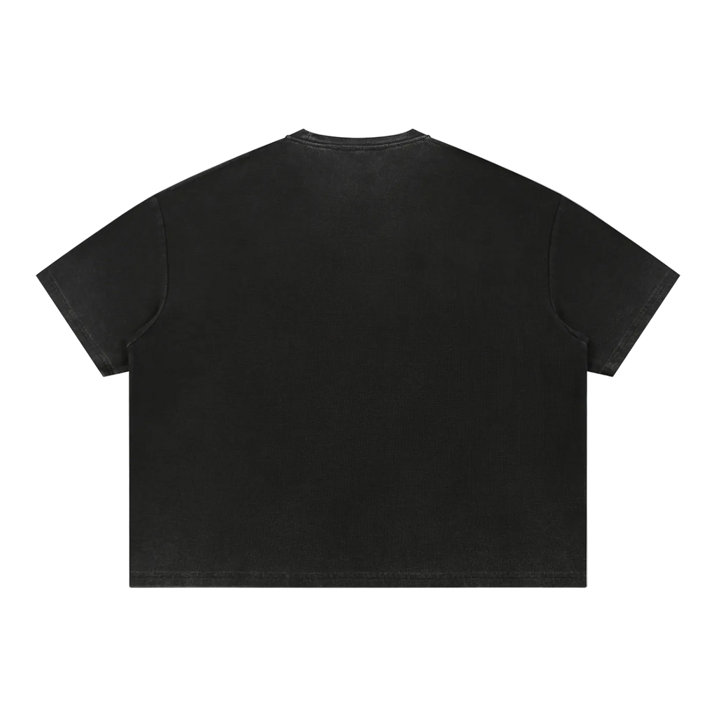 Unisex Vintage Wash Sunfade Boxy "Warhead" Waffle Gym tee