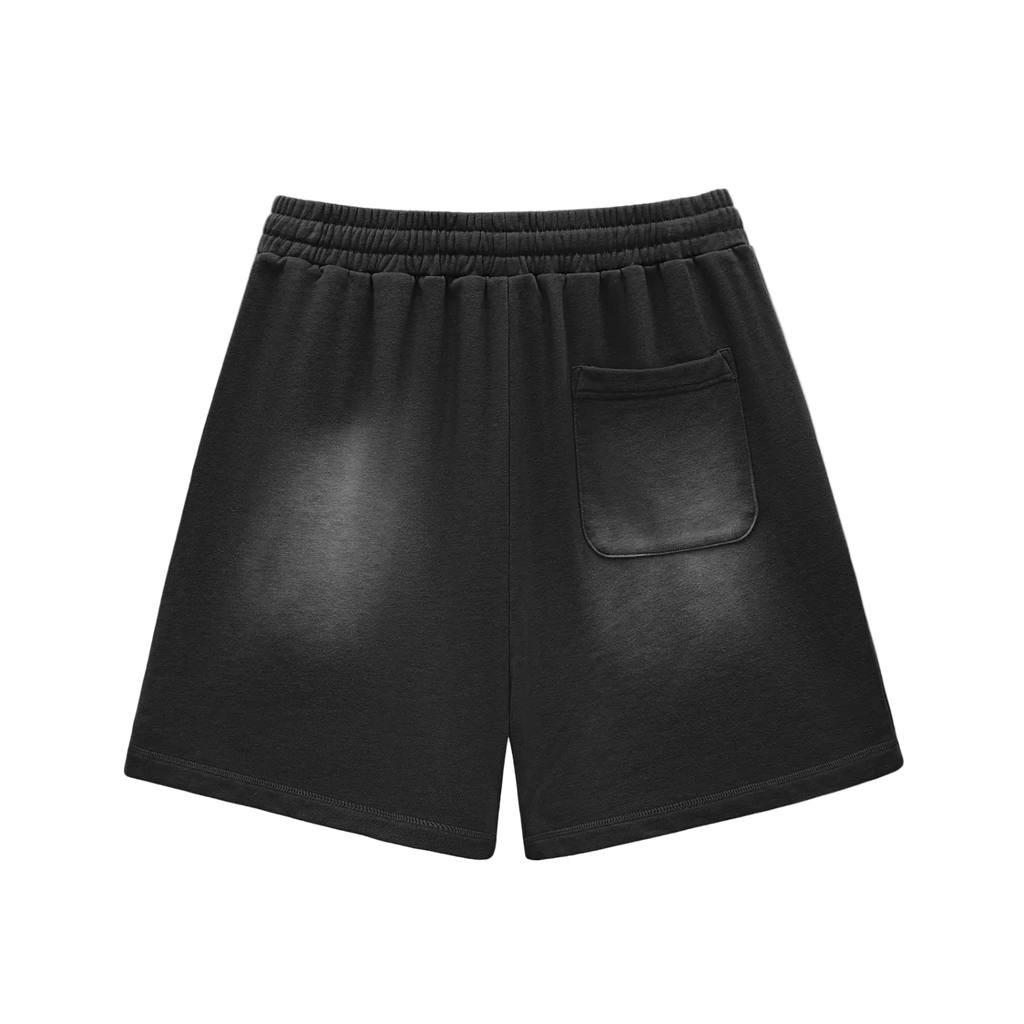 Sun faded “Warhead” cotton shorts