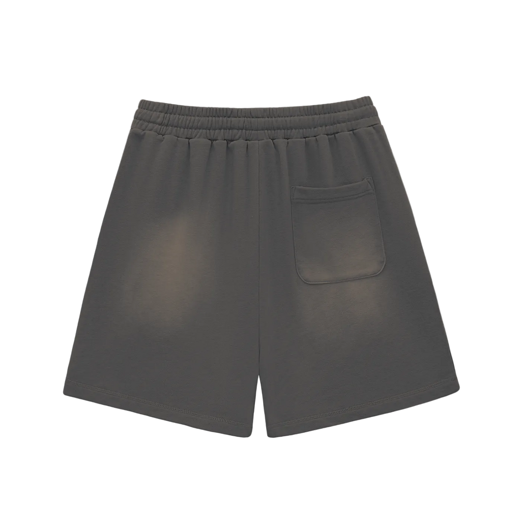 Sun faded “Warhead” cotton shorts