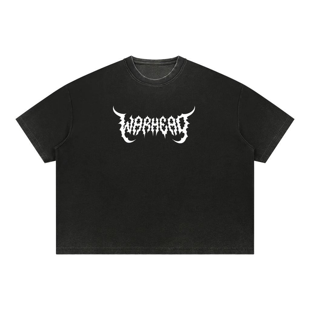 Unisex Vintage Wash Sunfade Boxy "Warhead" Waffle Gym tee