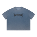 Unisex Vintage Wash Sunfade Boxy "Warhead" Waffle gym tee