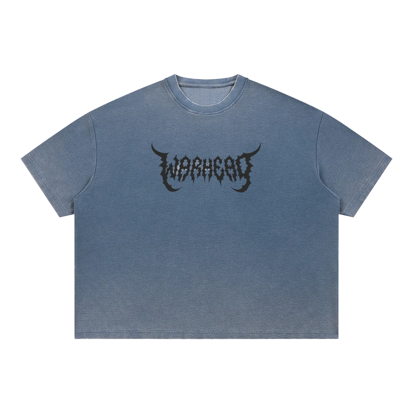 Unisex Vintage Wash Sunfade Boxy "Warhead" Waffle gym tee