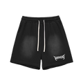 Sun faded “Warhead” cotton shorts