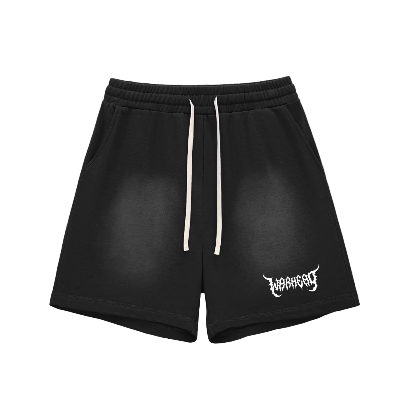 Sun faded “Warhead” cotton shorts